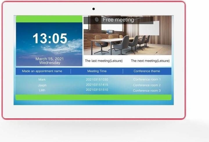 Allnet Meetingraum RGB LED Tablet 15 Zoll RK3399 weiss Android 10 und NFC/RFID (15", Weiss)