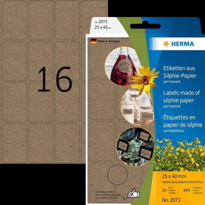 Image du produit Herma Étiquettes polyvalentes en papier à l'herbe