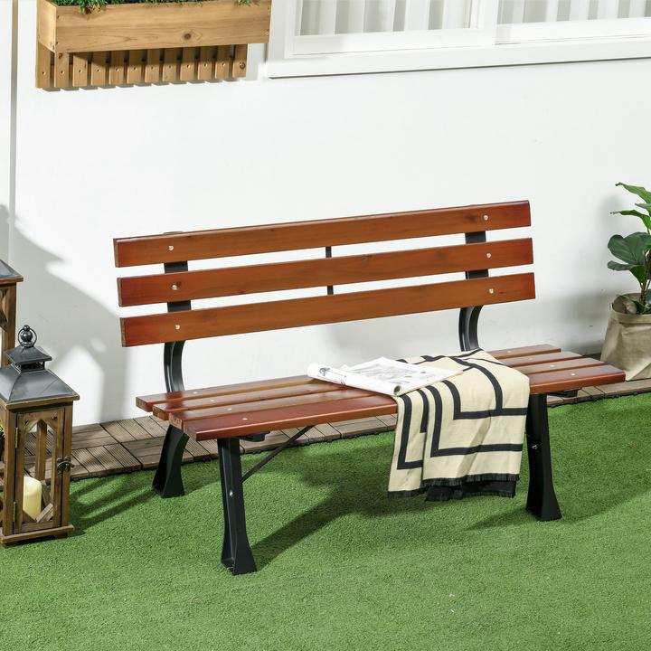 Produktbild Outsunny Gartenbank mit hoher Rückenlehne