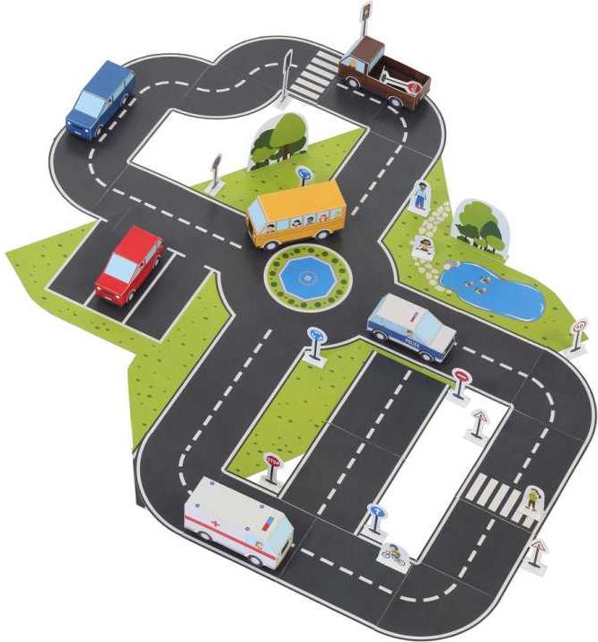 Immagine prodotto Pukaca Papierspielzeugset. Fahrzeuge auf Strasse (Tedesco)