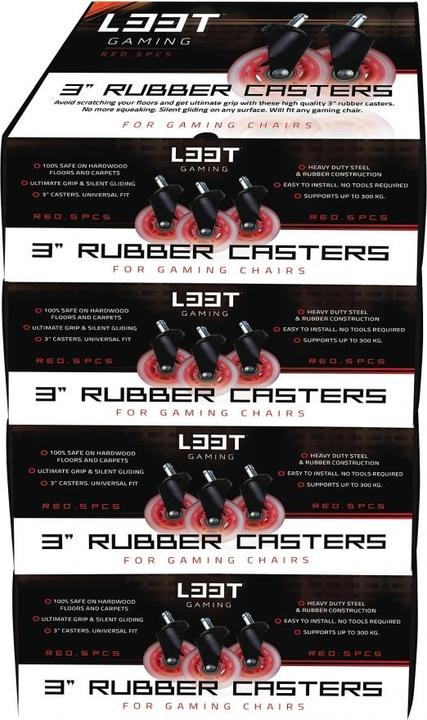 Actual product image L33T Castors for gaming chairs