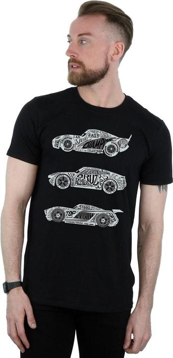 Immagine prodotto Disney Cars Text Racers Maglietta Uomo (XL)