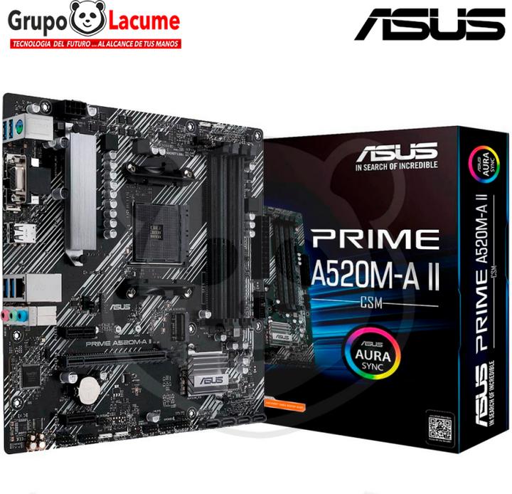 Immagine prodotto ASUS PRIME A520M-A II/CSM (AM4, AMD A520, mATX)