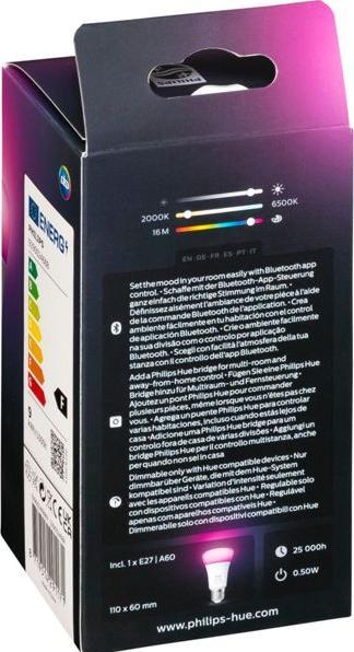 Actual product image Philips Hue White & Color Ambiance BT (E27, 11 W, 1100 lm, 1 x, F)