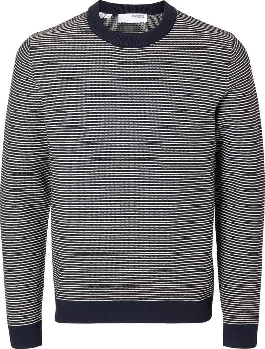 Actual product image Selected Homme Slhjake Ls Knit Struc Stripe Crew Neck (XL)