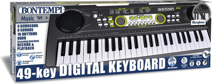 Actual product image Bontempi 49-Key Digital Keyboard with Microphone