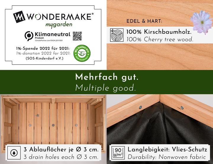 Image du produit Wondermake Design-Hochbeet mit Folie, Kirschbaum