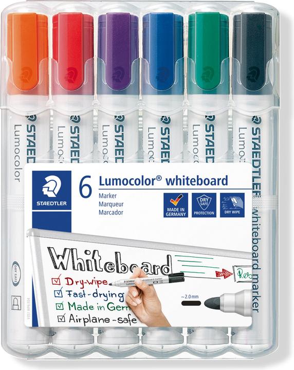 Produktbild Staedtler Whiteboard Marker Lumocolor 351 (Multicolor, 2 mm, 6 x)
