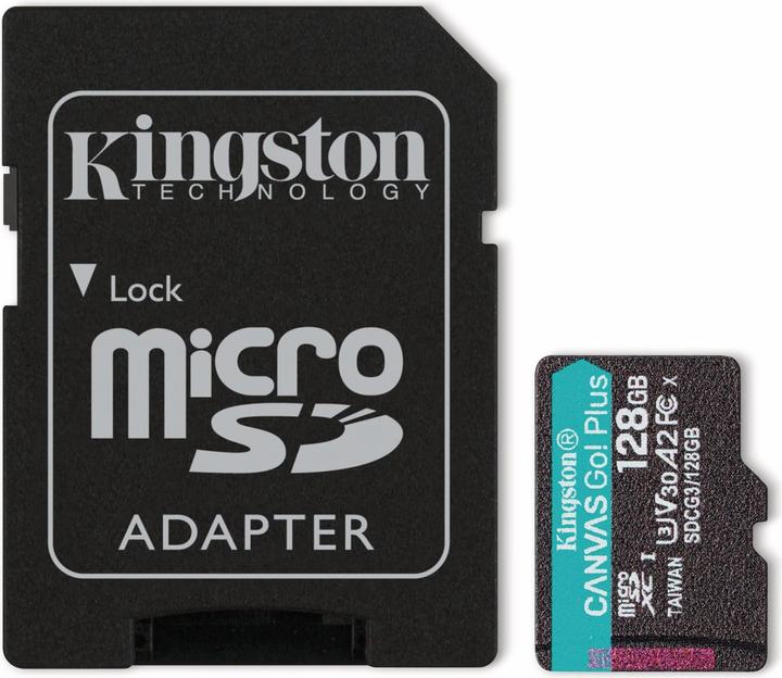 Kingston Canvas Go! Plus microSD (128 GB, microSDXC, U3, UHS-I)