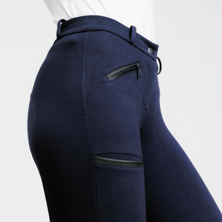 Produktbild Fouganza Damen Reithose Kniebesatz - 140 marineblau (38)