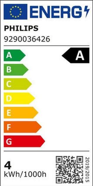Energie-Label Philips LED Classic (E27, 4 W, 840 lm, 1 x, A)