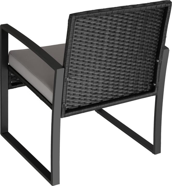 Produktbild tectake Rattan Sitzgruppe Granada mit Tisch für 2 Personen schwarz