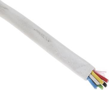 Actual product image Rs Pro White 6 core signal cable,7/0.2mm 100m (100 m)