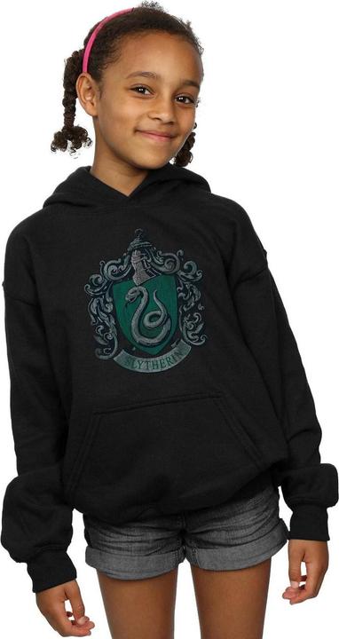 Actual product image Girls Slytherin Distressed Crest Hoodie (104)
