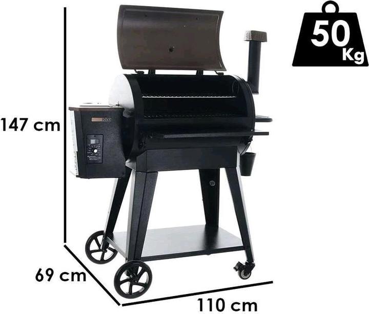 Produktbild Royal Food RFPB 2870 Pelletgrill mit Grillrost aus Edelstahl Kochfläche 65x42 cm