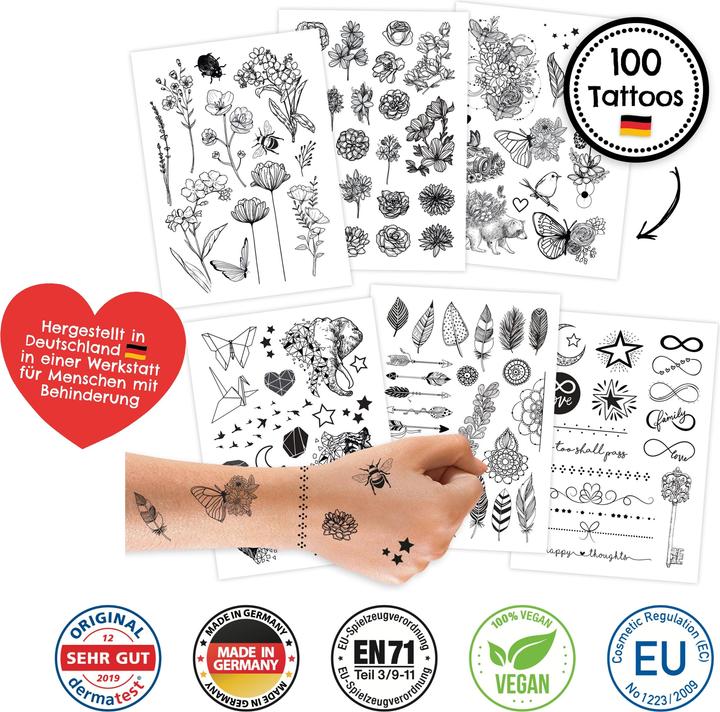 Produktbild Papierdrachen 100 Kindertattoos