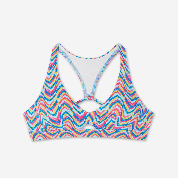 Actual product image Olaian Bikini-Oberteil Bustier Surfen Damen Agatha Pandor blau/rosa (75 C)