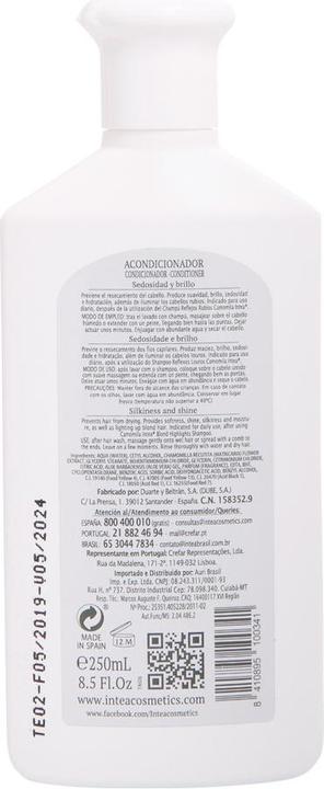 Immagine prodotto Inteacosmetics CAMOMILA acondicionador reflejos rubios 250 ml (250 ml)
