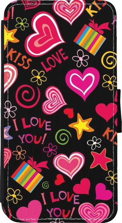 Actual product image PhoneLook Cover Wallet black Valentine 2023 love symbols (Apple iPhone XS Max)
