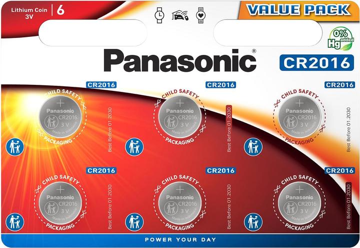 Produktbild Panasonic Lithium Power CR2016 (6 Stk., CR2016, 90 mAh)