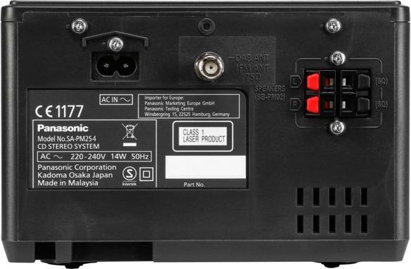 Actual product image Panasonic Sc-Pm254 (CD player, Bluetooth, 2x 20 W)