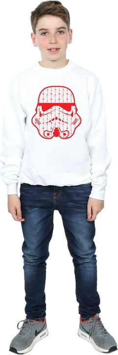 Actual product image Star Wars Boys Christmas Stormtrooper Helmet Sweatshirt (116)
