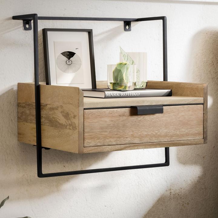 Immagine prodotto FineBuy Comodino Consolle da letto 44x45x35 cm in legno massiccio Letto a molle sospese