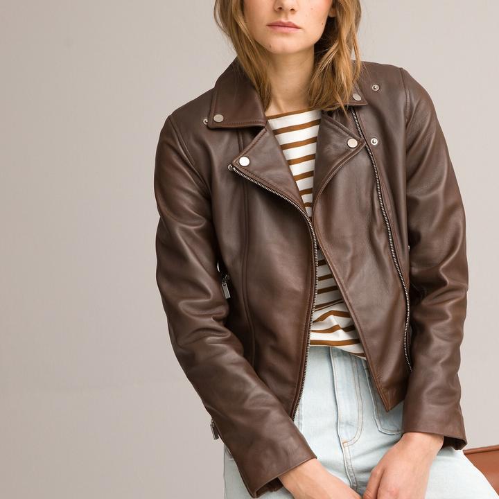 Produktbild La Redoute Collections Lederjacke im Bikerstil (44)