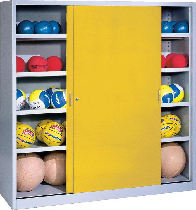 Image du produit C+P Armoire pour balles (hxlxp : 195x120x50 cm, avec portes coulissantes en tôle pleine, type 4)
