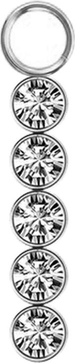 Produktbild Star Piercing Anhänger silber fünf Kristalle silber (Chirurgenstahl 316L, ohne Messing)