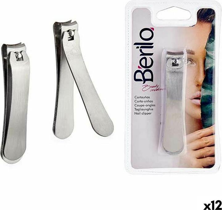 Berilo Nagelknipser 1703240 Silberfarben Metall (12 Stück)