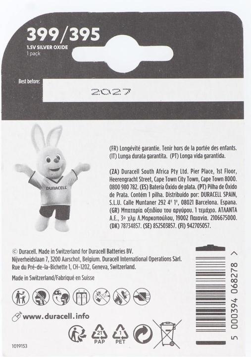 Immagine prodotto Duracell Elettronica (1 pz., SR57, 55 mAh)