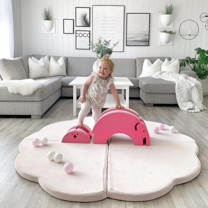 Produktbild Activity Board Faltbare Spielmatte, Spielmatte für Baby-Geschenk, Boden-Baby-Samt-Matte, Baby-Spielmatte (160 x 160 cm)