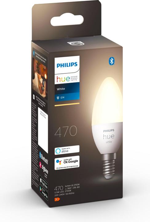 Actual product image Philips Hue White BT (E14, 5.50 W, 470 lm, 1 x, F)