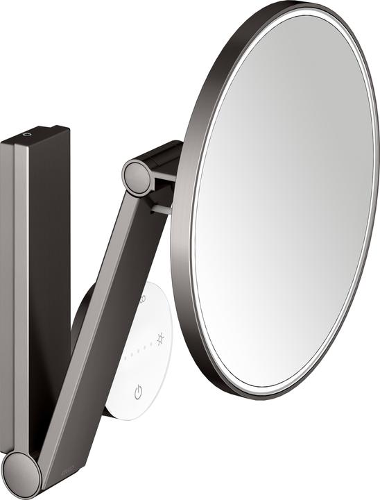 Actual product image Keuco iLook move Make-up mirror, illuminated, round, multi-level adjustable light colour, glass cont