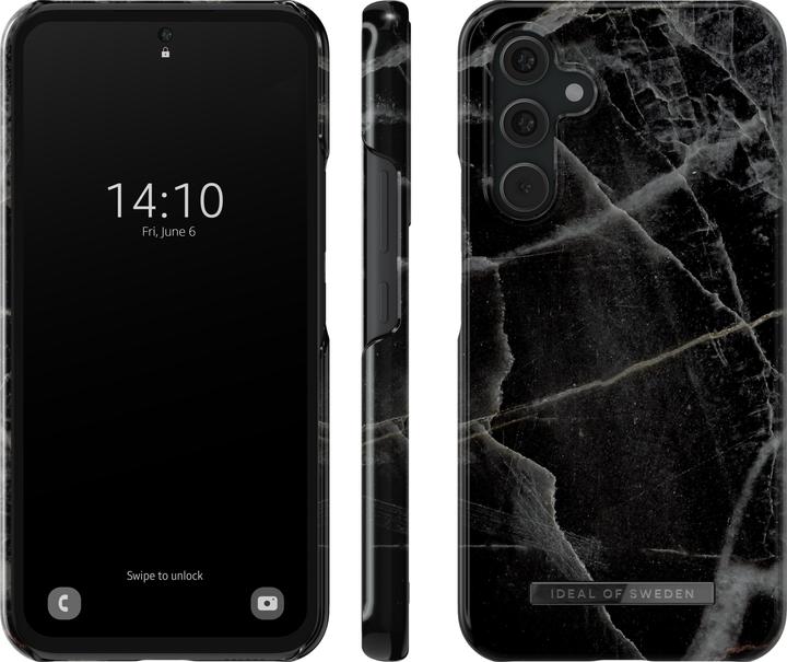 Actual product image iDeal Of Sweden Designer Hard Cover Black Thunder Marble (Samsung Galaxy A54 5G)