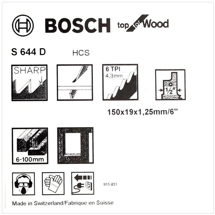 Productafbeelding Bosch Professional Zubehör S 644 D
