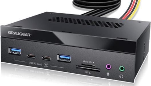 Produktbild Graugear Multi Frontblende 4-Fach + Kartenleser USB,SD,Micro (4 Ports)