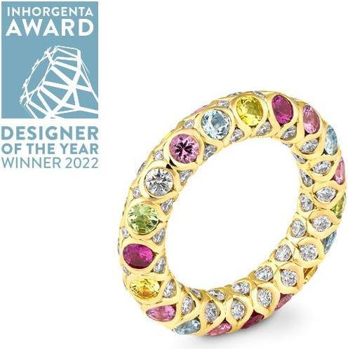 Actual product image Breuning RING - ED.TOP.HELL/Brilliant (57, 750/18 K Gold)