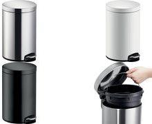 Actual product image Helit Pedal bin the silent 25 x 40 cm (Ø x H) 12l stainless steel/plastic silver (12 l)