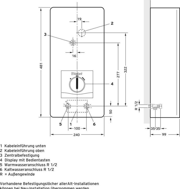 Produktbild Vaillant Elektro-Durchlauferhitzer