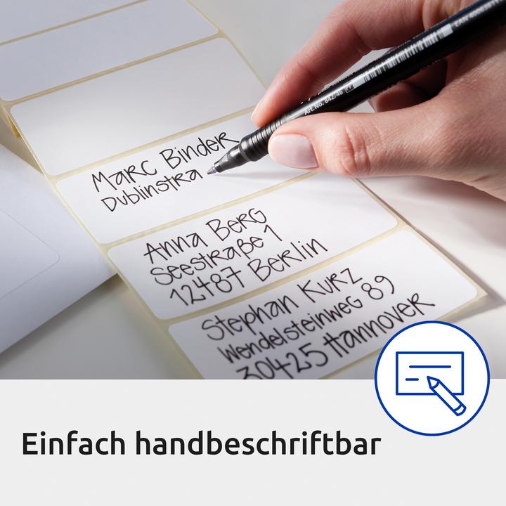 Produktbild Avery 3831 Abgerundetes Rechteck Dauerhaft Weiss 400Stück(e) selbstklebendes Etikett