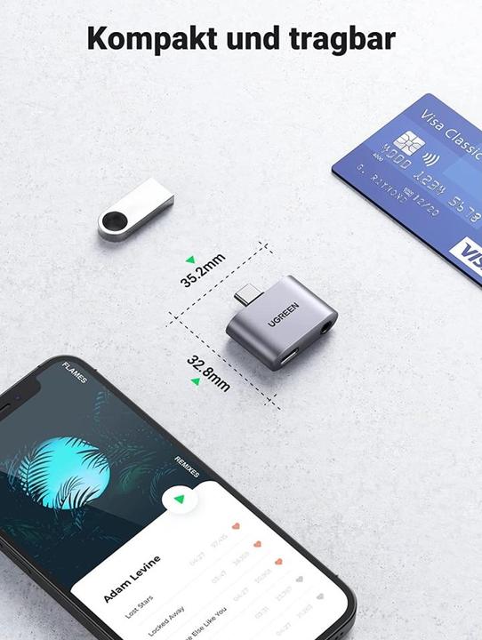 Productafbeelding Ugreen USB-C naar 3.5mm Audio Adapter met DAC Chip