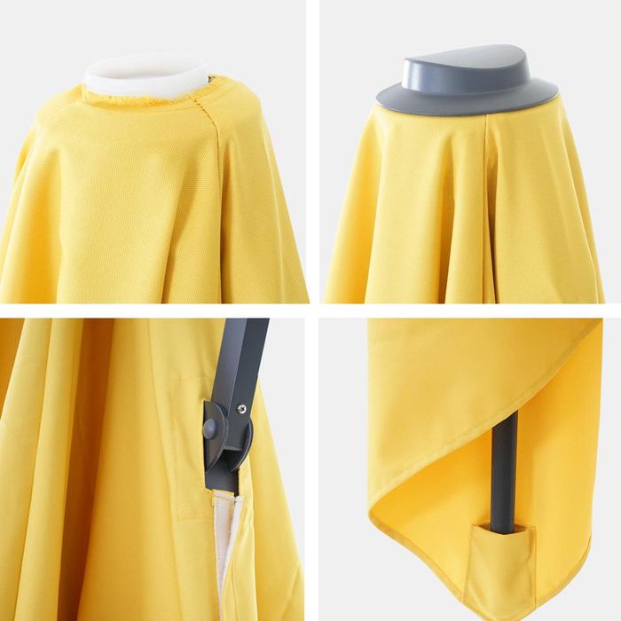 Image du produit Swisshandel24 Parasol de signalisation pour la restauration, parasol 3x3m (ø4,24m) polyester alu/acier 23kg - (3 m)