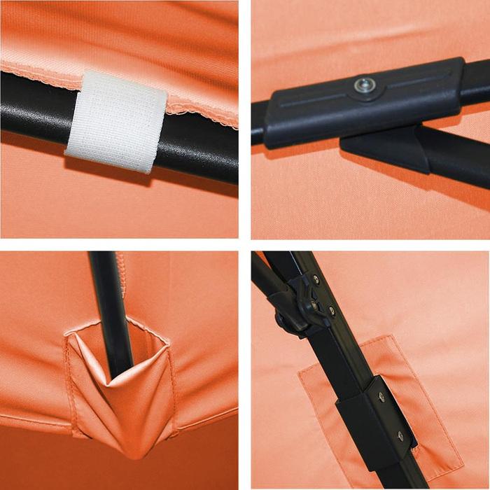 Immagine prodotto Mendler Ombrello semaforo Gastronomia, ombrellone 3x3m (Ø4,24m) poliestere alluminio/acciaio 23kg (3 m)