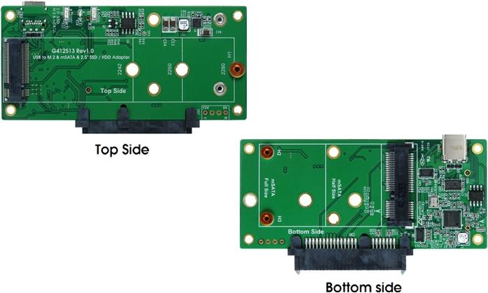 Image du produit Exsys Port USB 3.1 C pour SSD M.2 ou mSATA & SATA