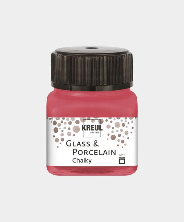 Immagine prodotto Kreul Vetro e porcellana Vernice gessosa, porcellana e vetro (Rosso accogliente, 20 ml)