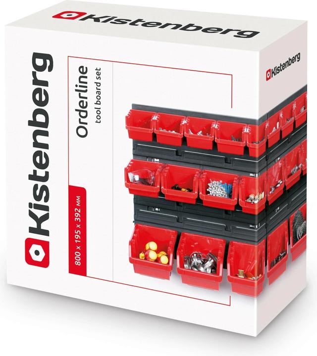 Image du produit Kistenberg WORK BOARD WITH CUFF BLACK 80x40cm 2pcs + 28 CONTAINERS NTBNP1 RED