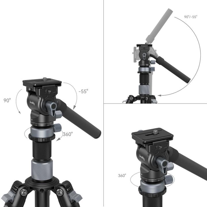 Produktbild SmallRig Travel Video Tripod Kit (Metall, Kunststoff, Carbon)