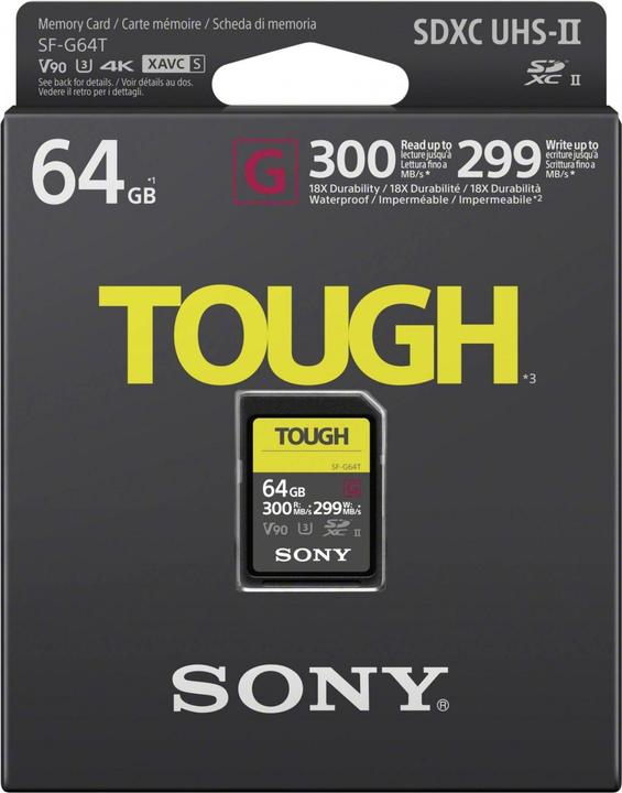 Immagine prodotto Sony SF-G Tough SDXC UHS-II (64 GB, SDXC, U3, UHS-II)